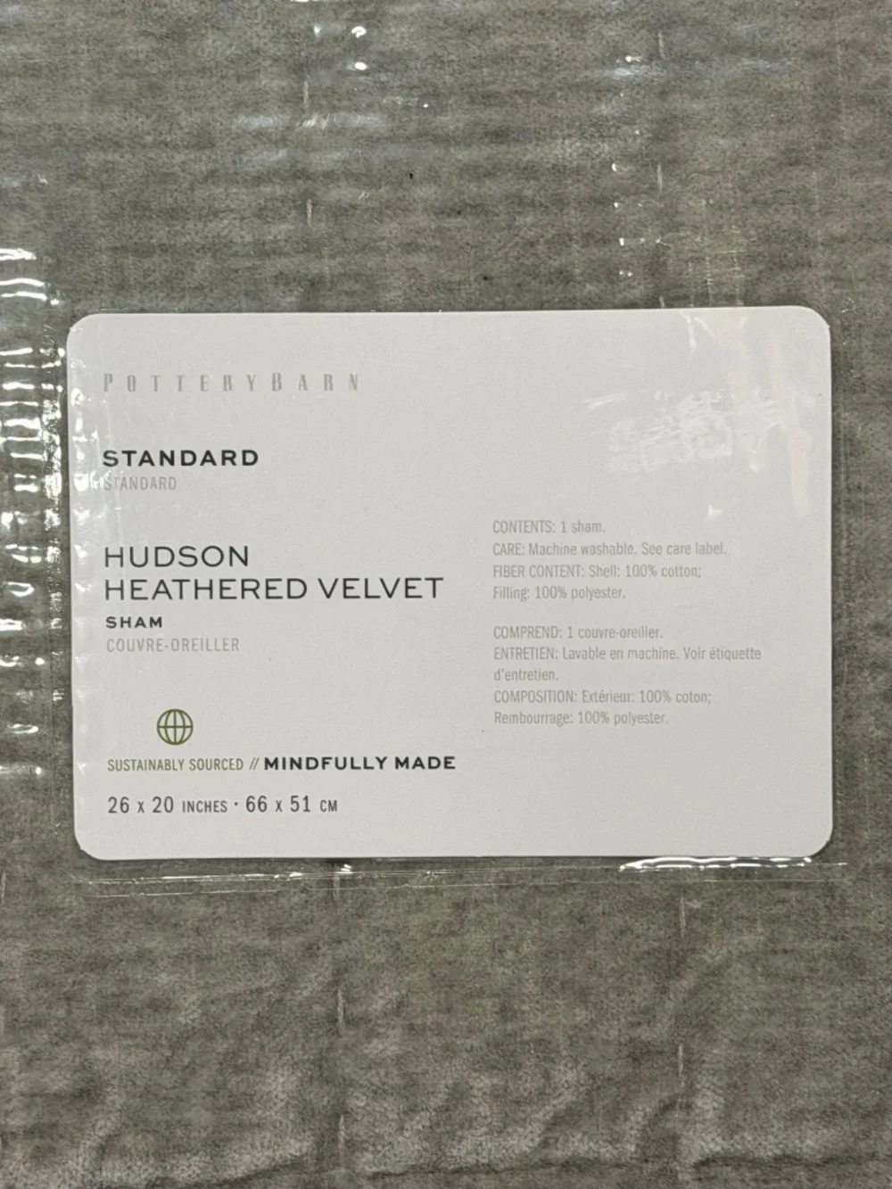 Pottery Barn Hudson Washed Velvet Pillow Shams Set of 2